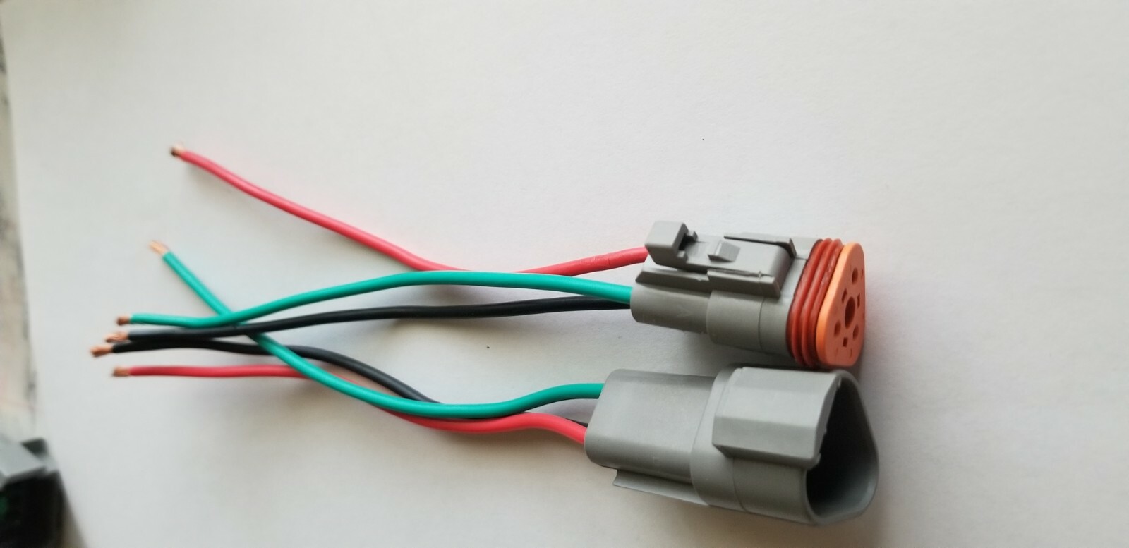 6″ Gray Assembled Deutsch 2,3,4,6,8,12 Pin,14 AWG or 16 AWG