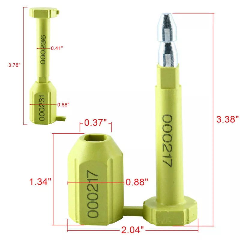 100 PCS Bolt Seal High Security for Cargo Containers and Truck Trailers US SHIP