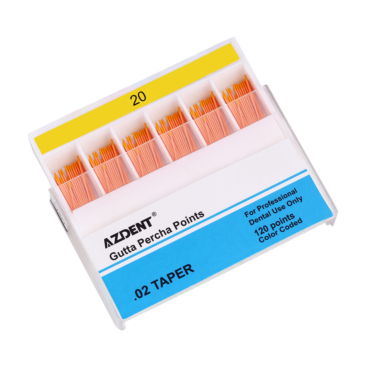AZDENT Dental Endo Root Canal Gutta Percha Points / Absorbent Paper Points 0.02