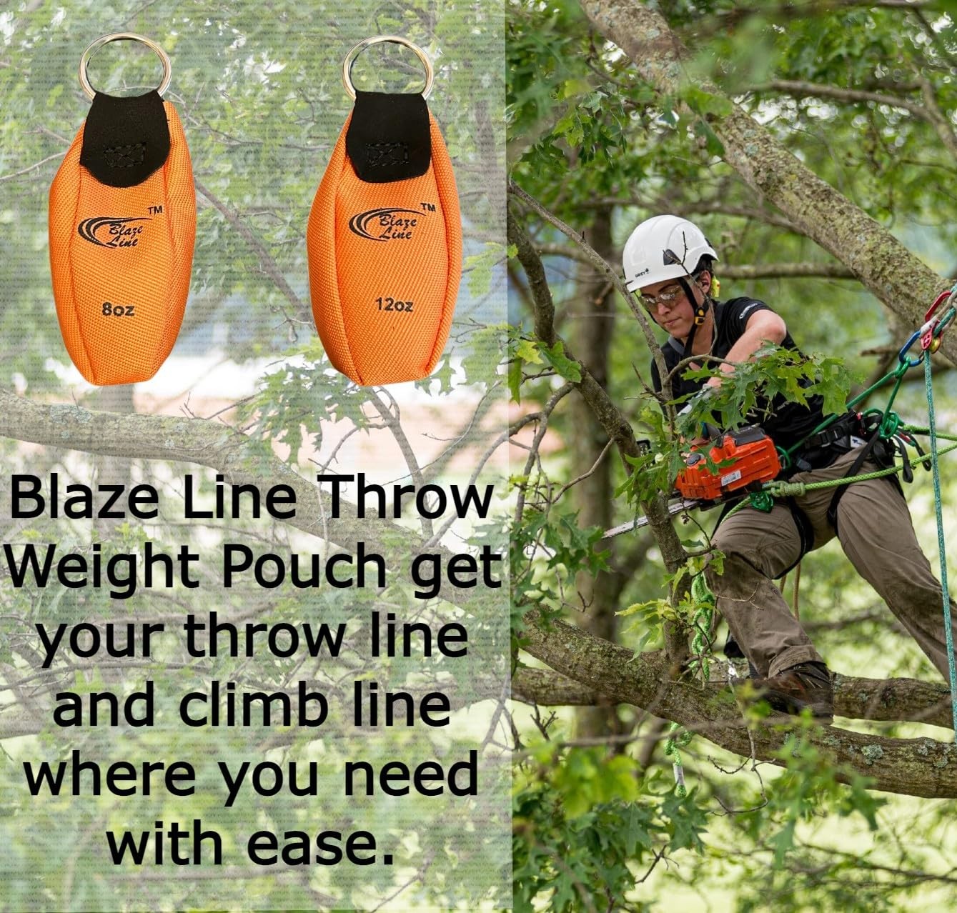 Arborist Throw Weight Pouch Bag 2-Pack Set (8 OZ and 12 OZ)- Outdoor Sports A…
