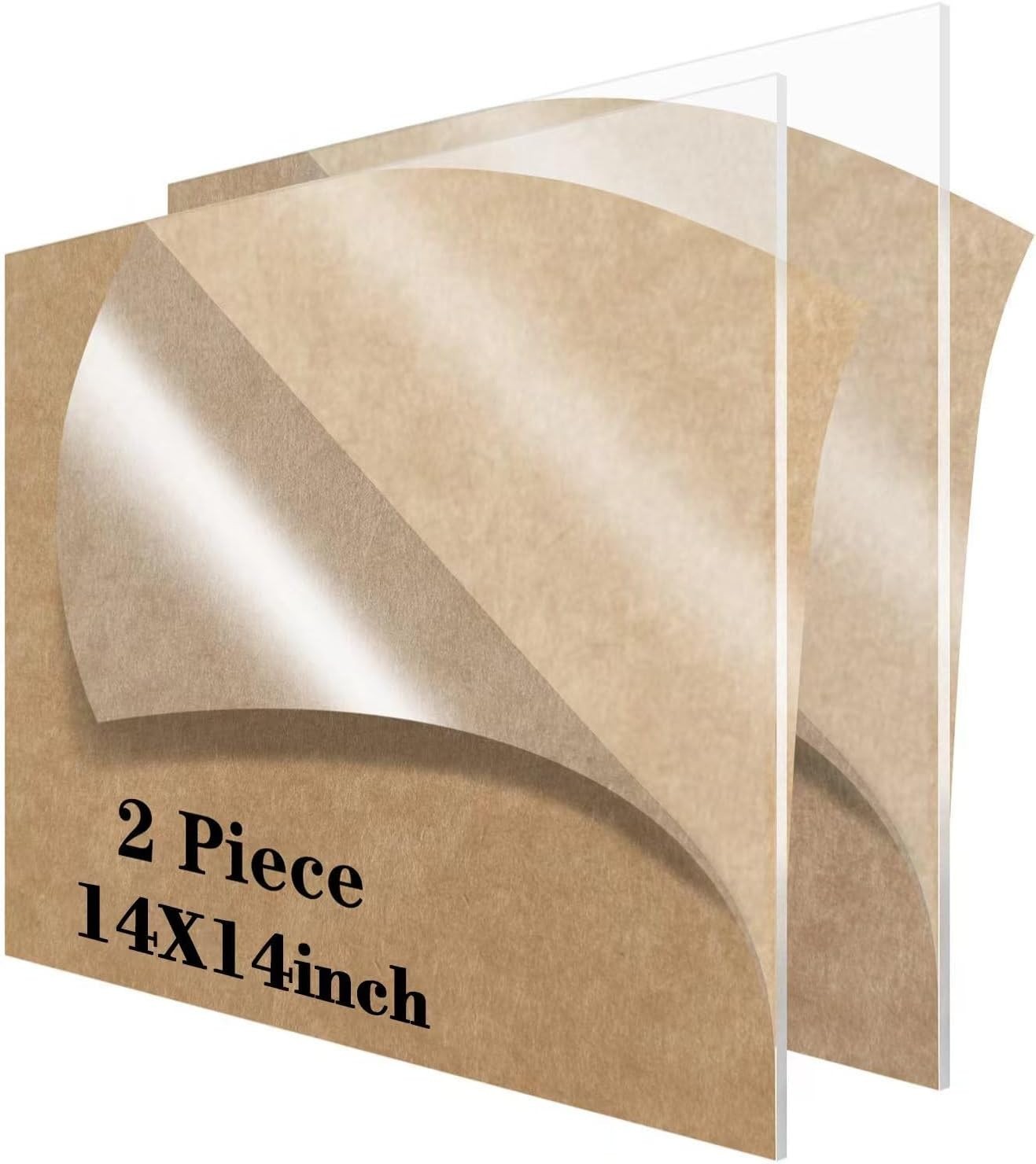 2 Pieces 14 x 14 Acrylic Sheet 1/8 Thick 3mm Plexiglass Sheet,for Sign,Craft,…