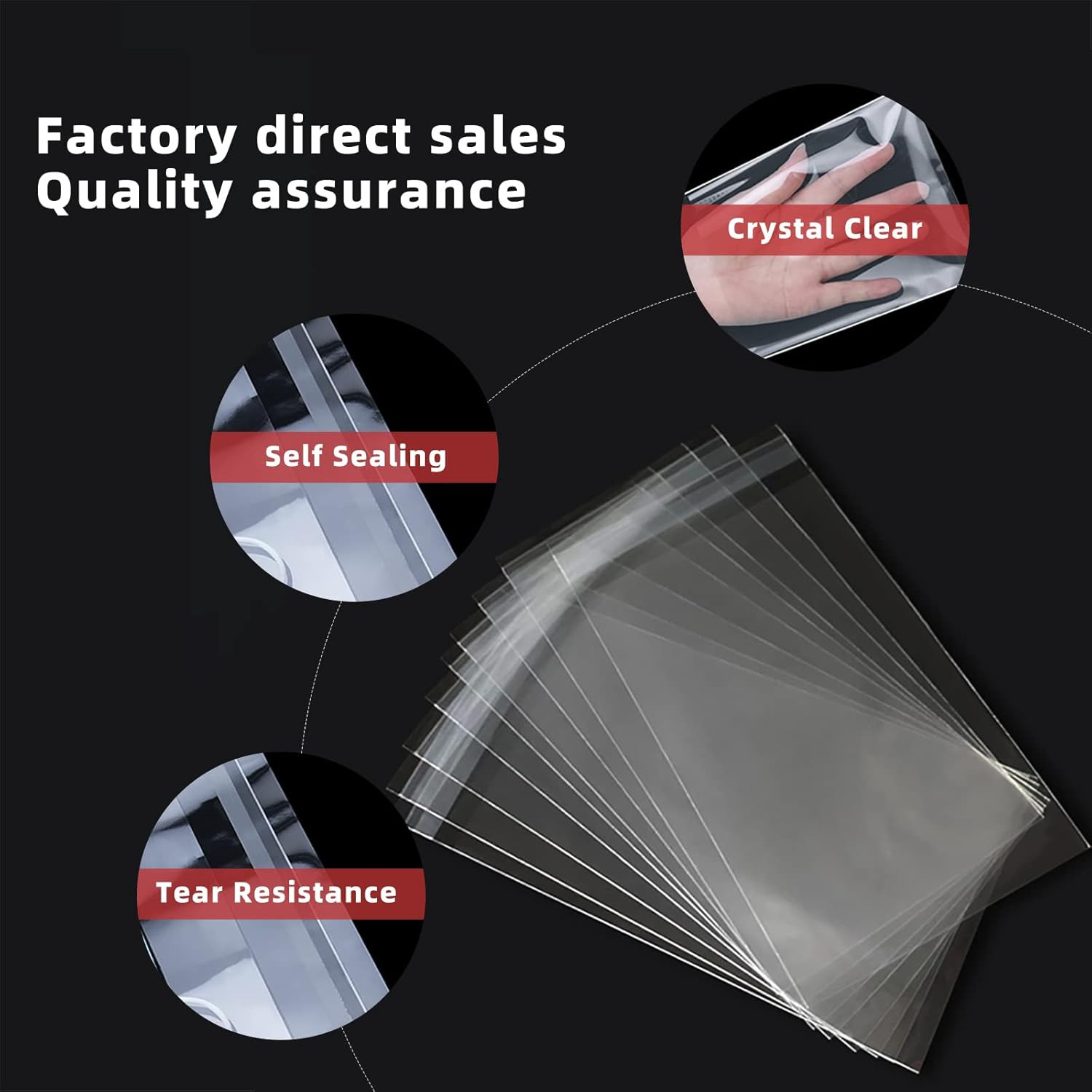 Clear Resealable Bags for Packaging Shirt, 10X14 In, 100 Pcs