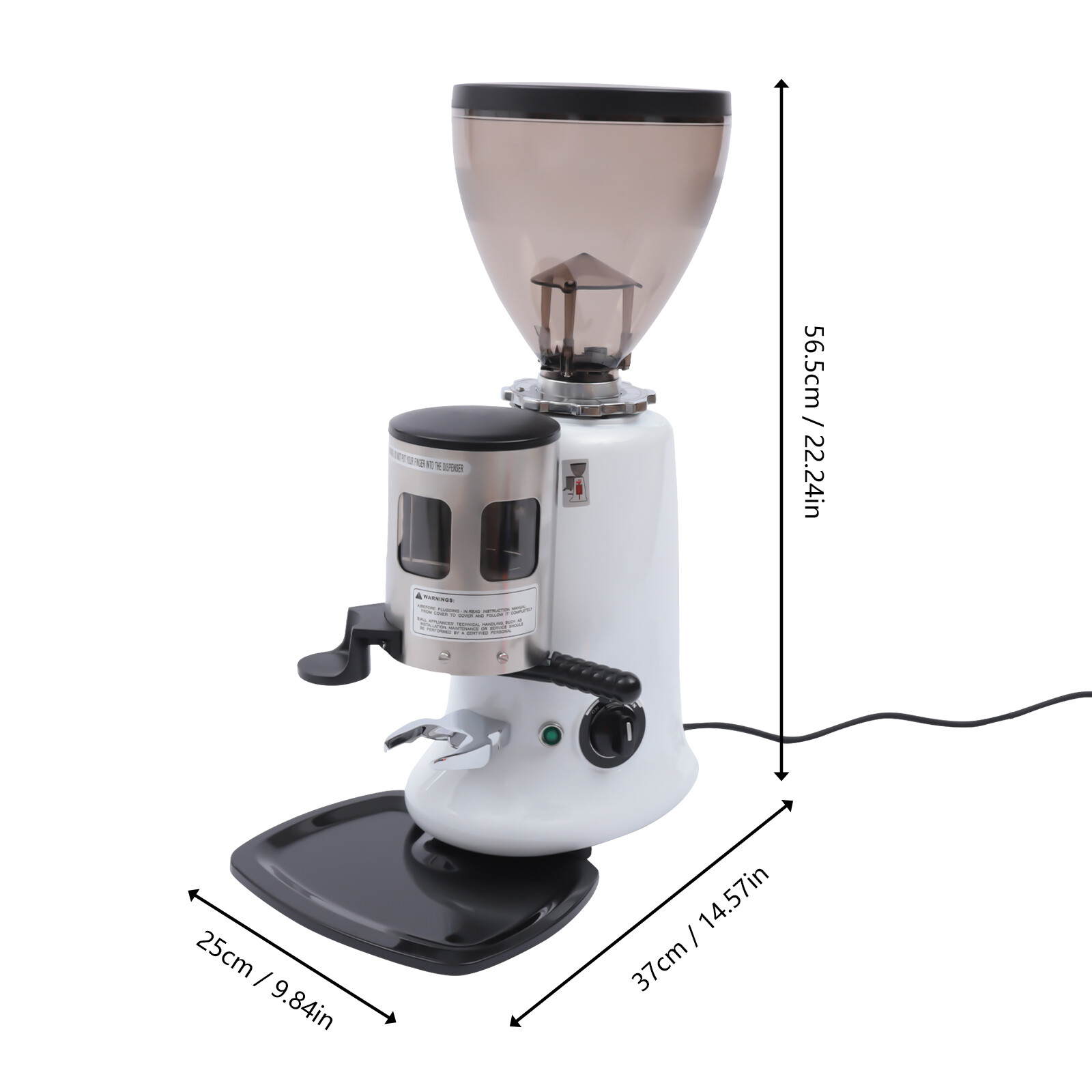 Commercial Coffee Grinder 1.2kg Hopper Capacity Espresso Bean Milling Machine US