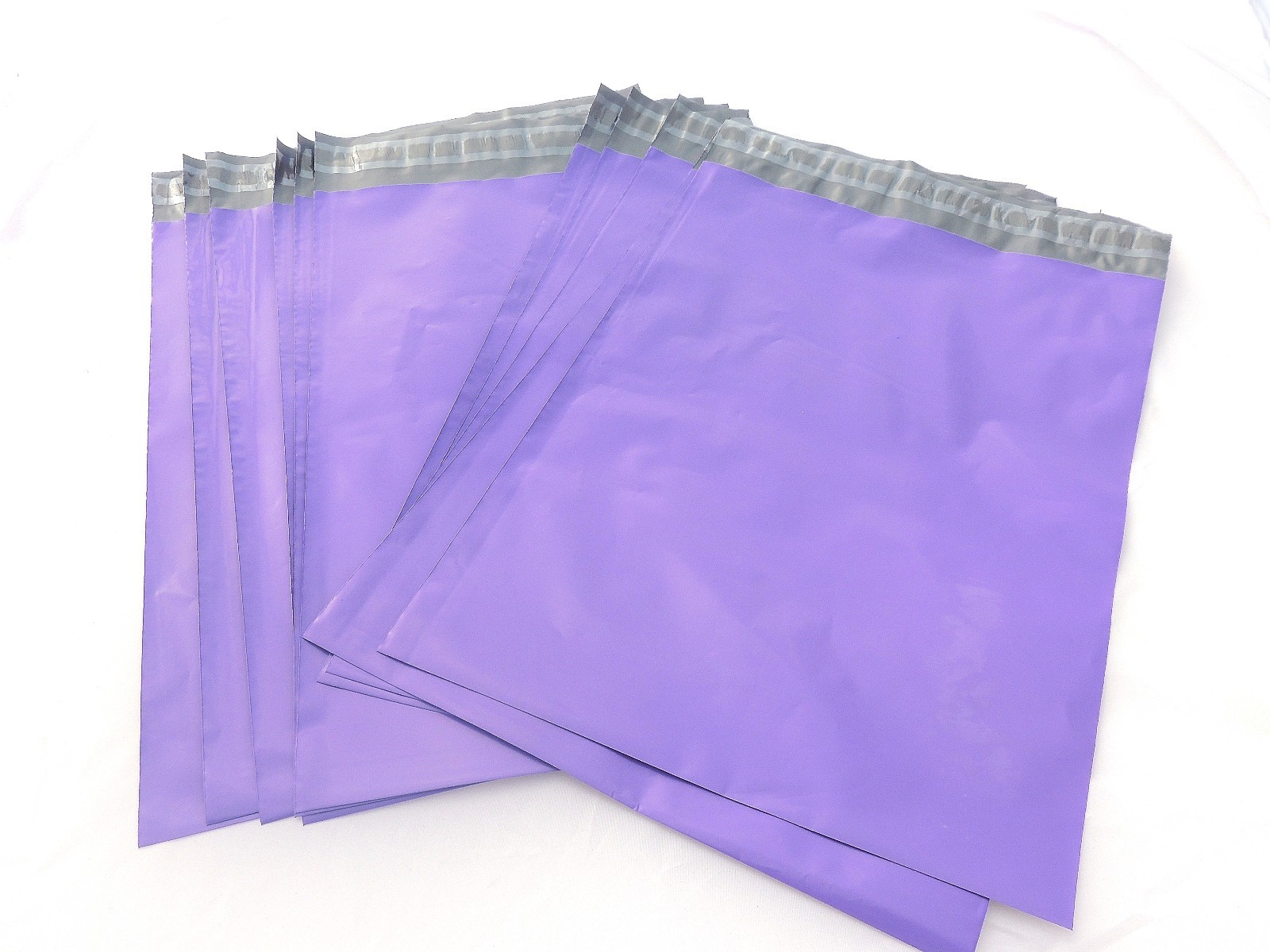 100 Pink Purple 7×10 Flat Poly Postal Mailer Envelopes, Self Seal USPS Shipping