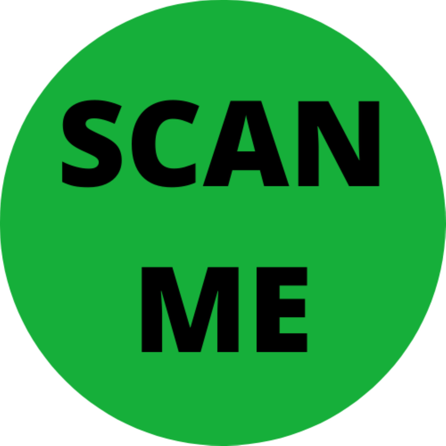 2 RLS of 300 EA – 2″ Green SCAN ME Circle Mailing Instructions Adhesive Stickers