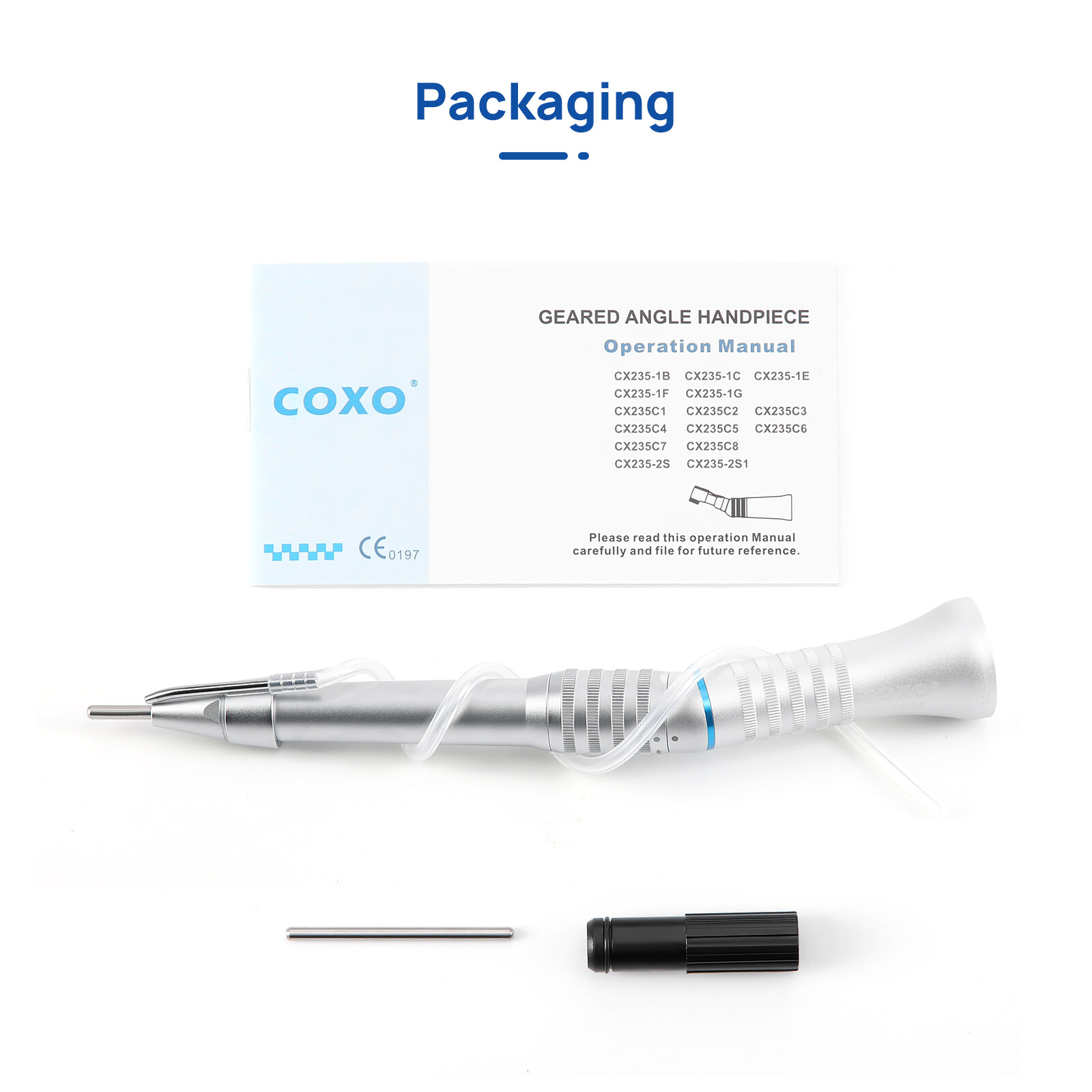 COXO CX235-2S Dental 20° Straight Low-speed Handpiece 1:1 External