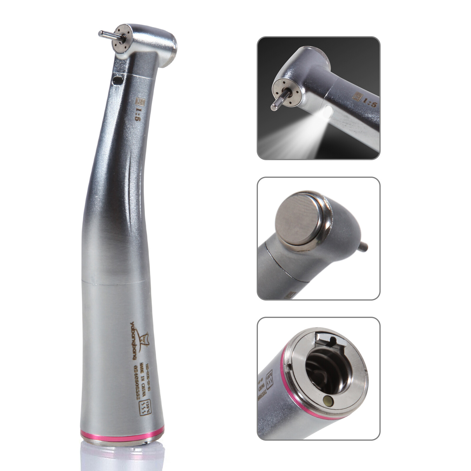 Dental 1:5 LED Fiber Optic Contra Angle Handpiece Fit NSK Ti-MAX X95L