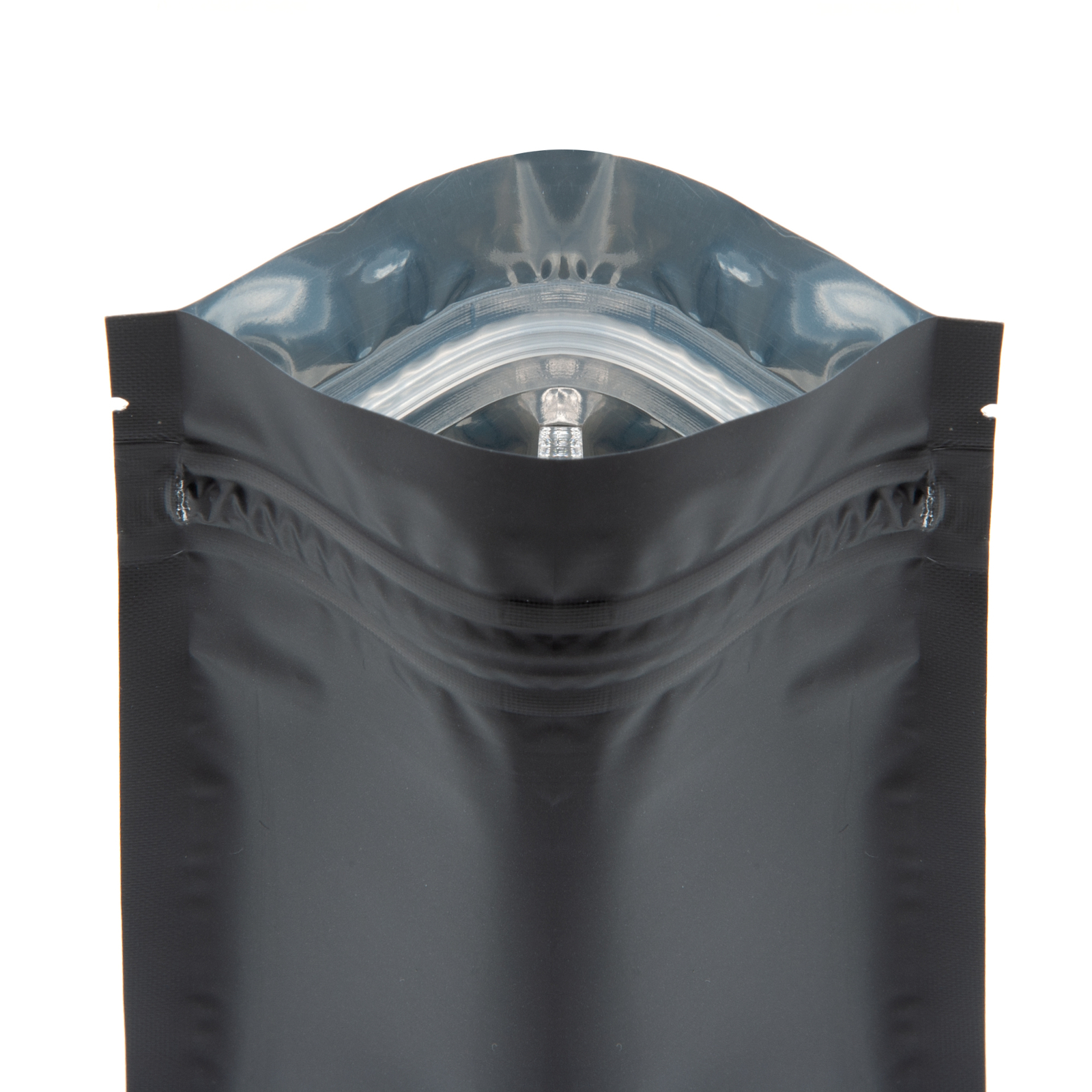 100 Double Zipper Smell Proof Black Mylar Foil Flat Bags for Food Storage Pouch