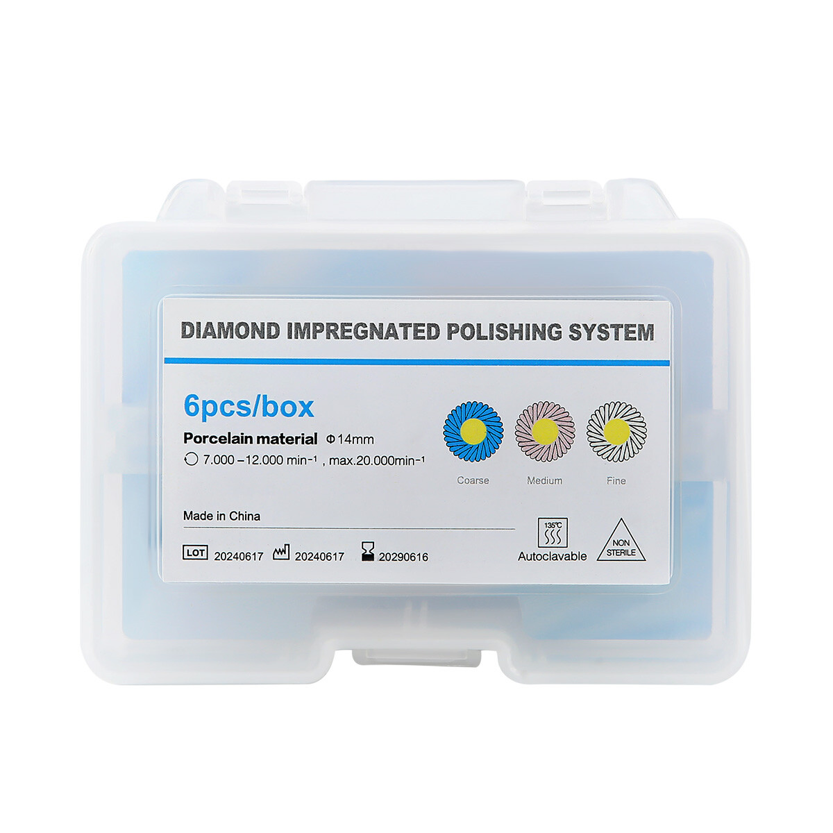 Dental 1:1 Fiber Optic Contra Angle Internal Spray / Diamond Polishing Wheels US