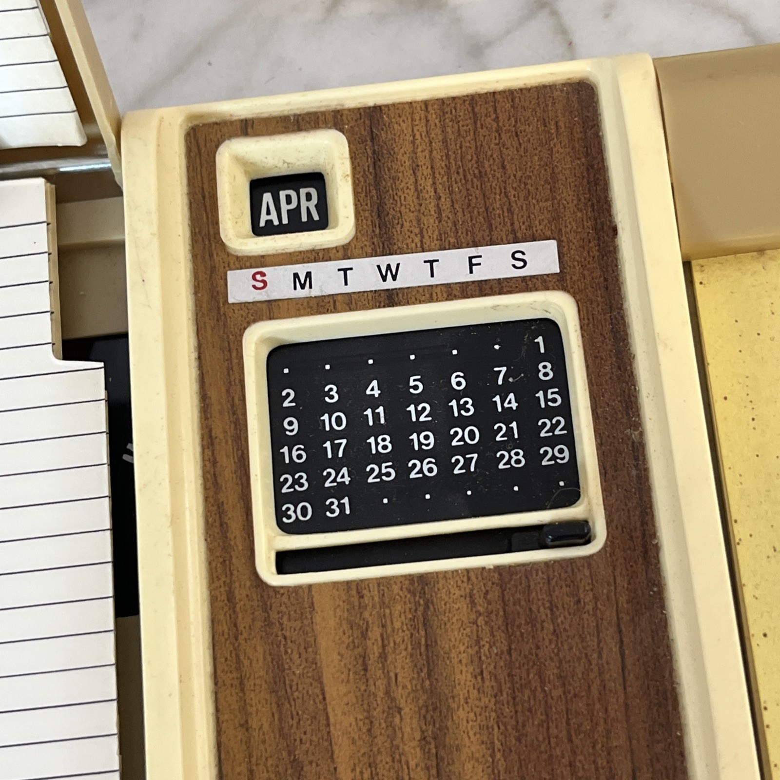 Flip Up Address Book Calendar Memo Pad Desk Top Accessory Hong Kong Vintage