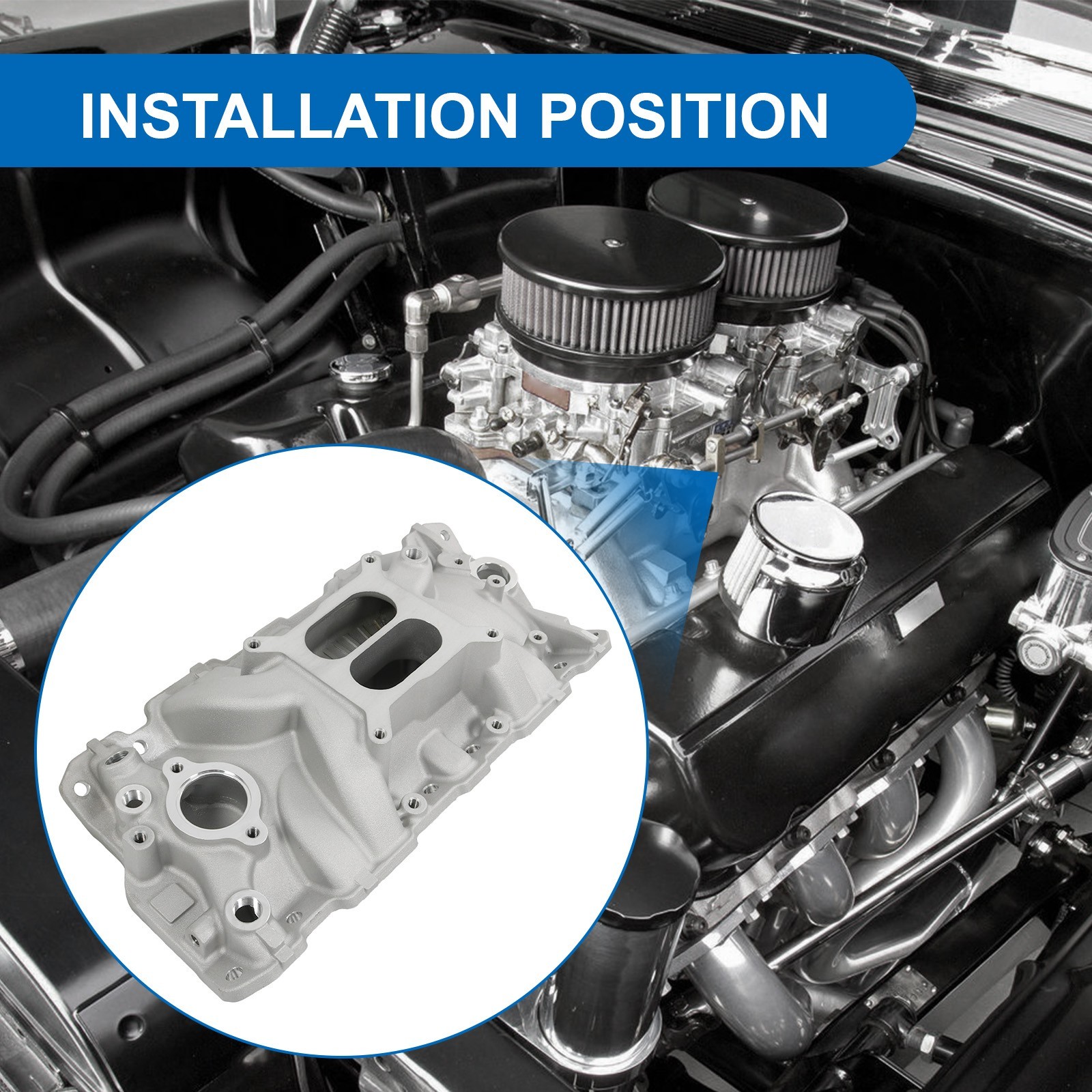 2701 Performer EPS Intake Manifold for 1955-1986 Chevy Small Block 262-400