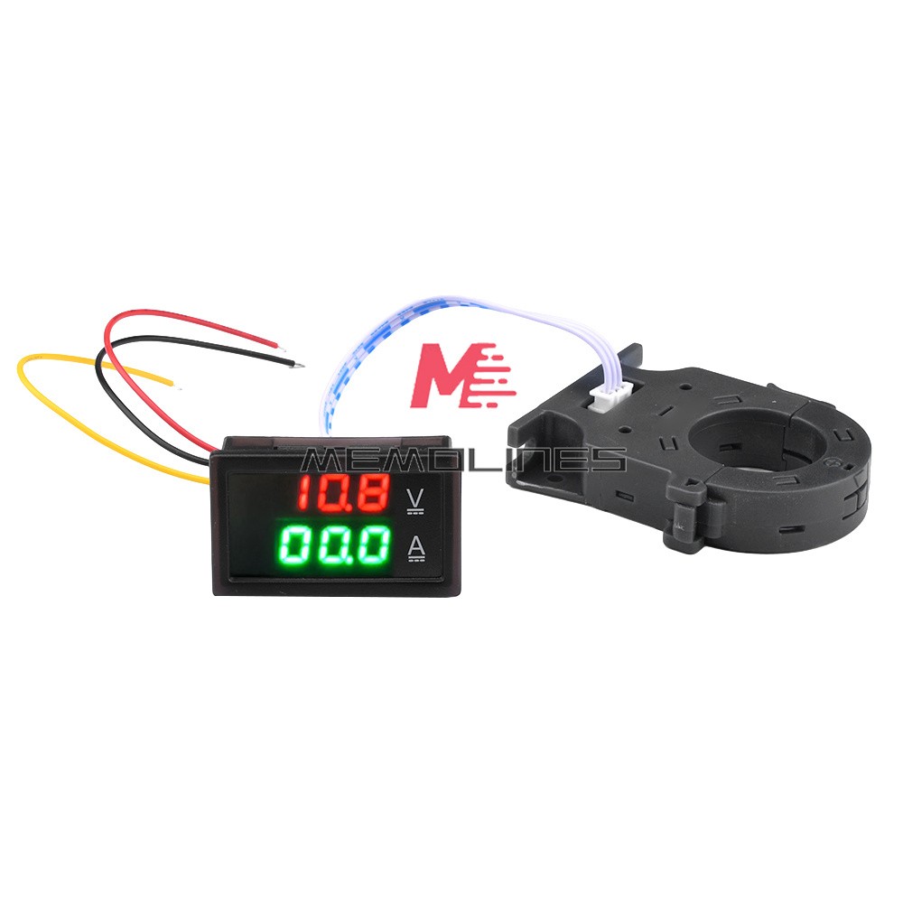 DC0-300V 50/100/200/400A Digital Current Voltage Meter Hall Ammeter Voltmeter