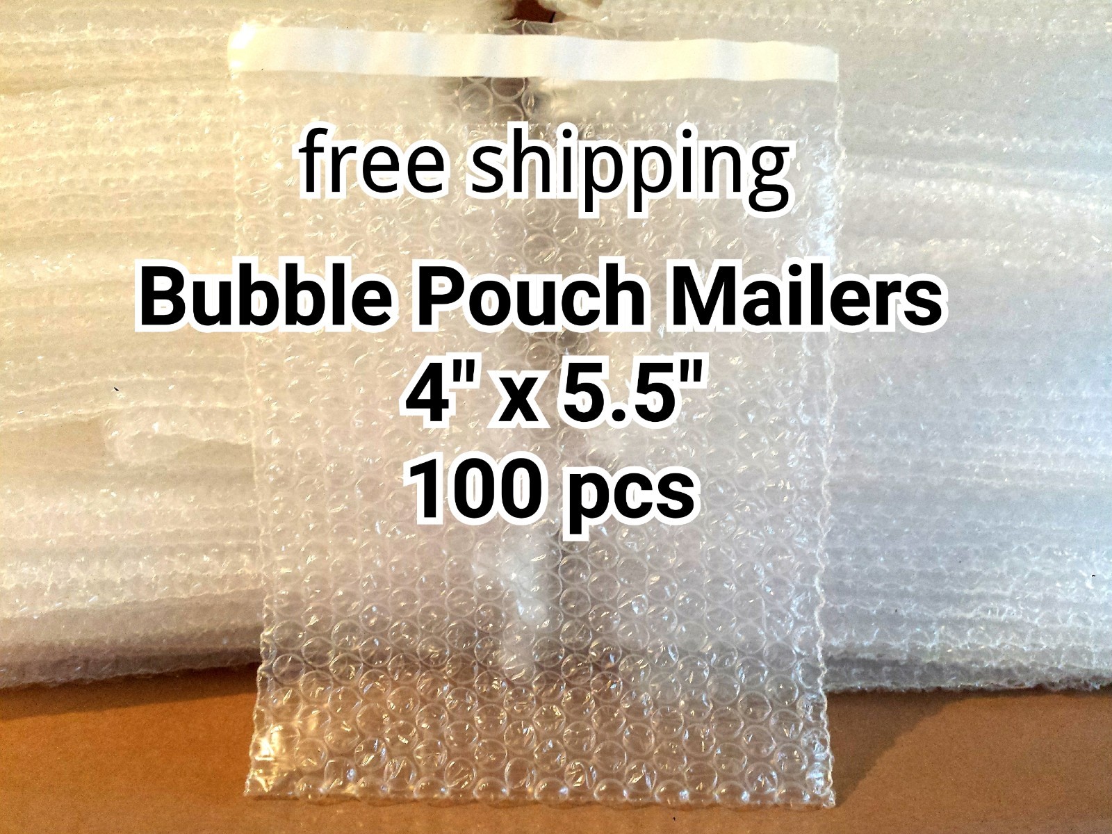 100X 4″ x 5.5″ BUBBLE OUT BAGS POUCHES SELF SEAL MAILERS BAGS WRAP CLEAR