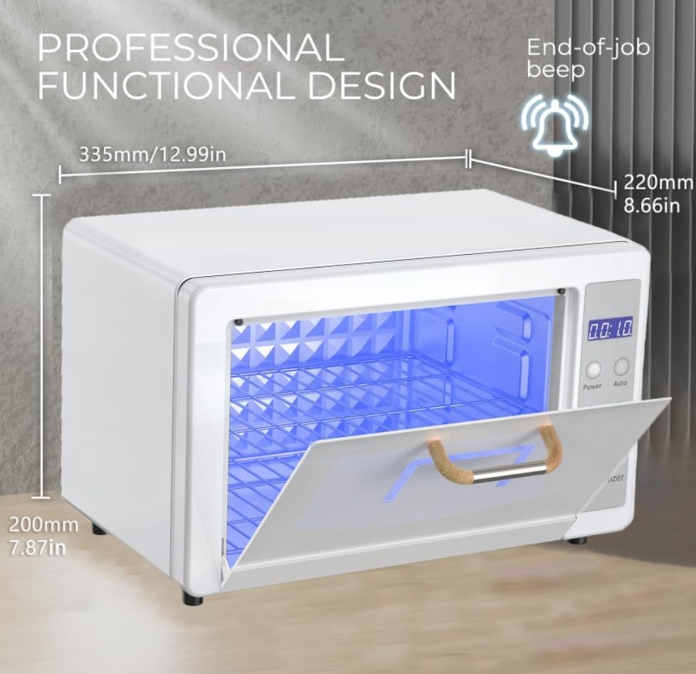 NIB 10L Nail Tools Sterilizer Cleaning Cabinet 160W 110V Beauty Spa Salon Barber