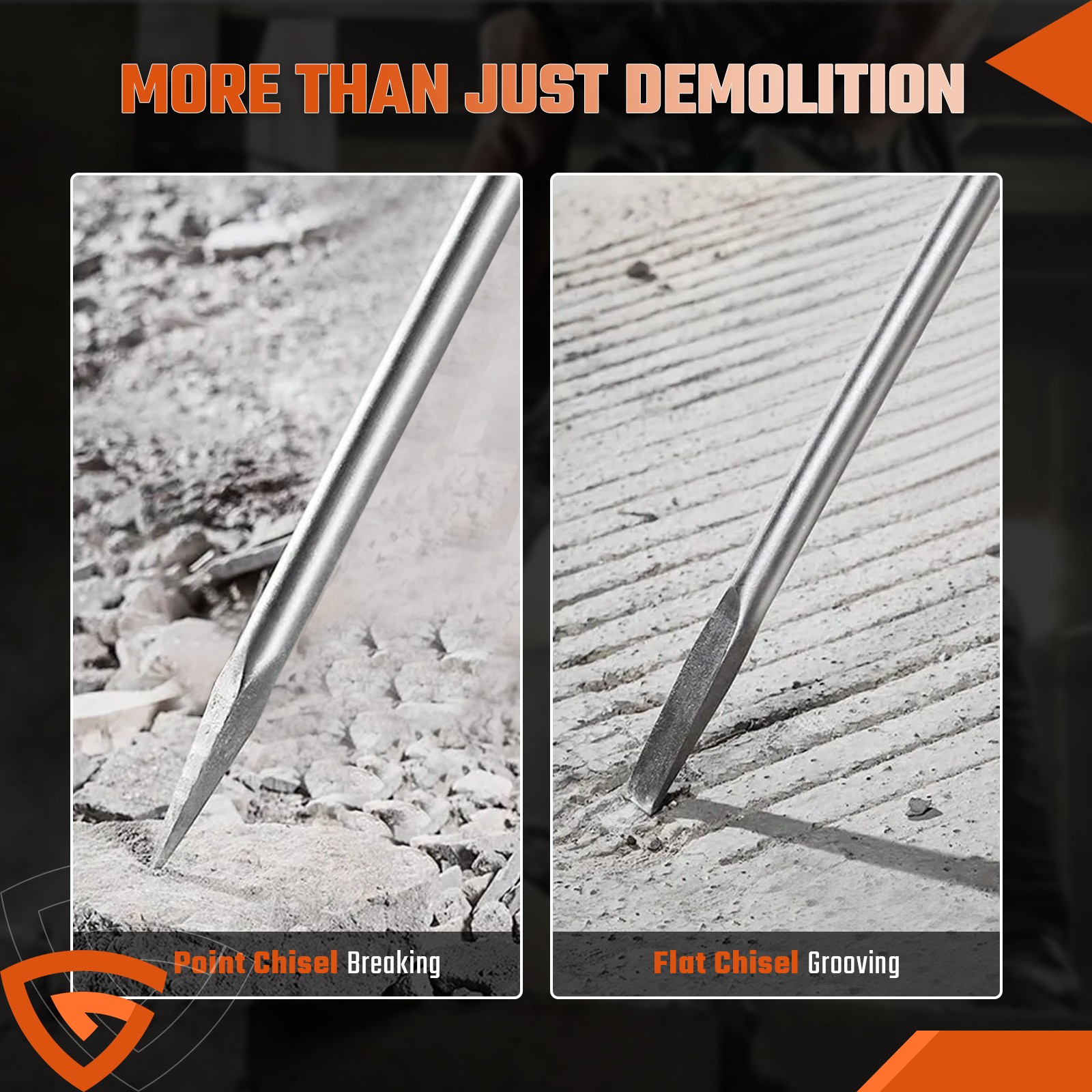 Demolition Jack Hammer Concrete Breaker 3000W Electric Hammer W/ 2 Chisel Bit