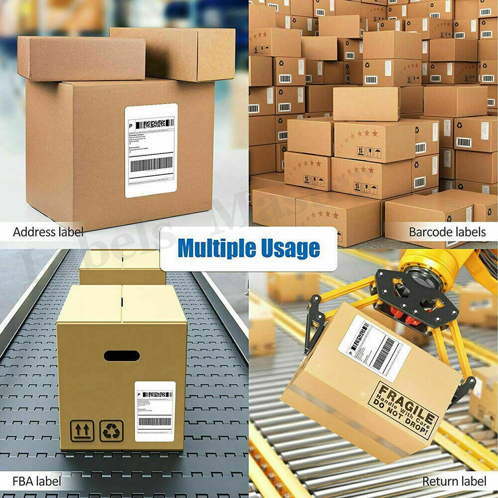 4″x6″ Direct Thermal Shipping Labels Fanfold and Rolls for Zebra&Rollo Printers