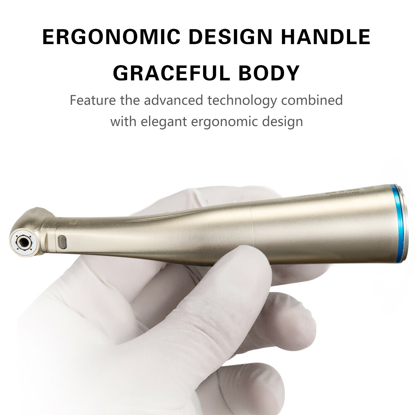 Dental Contra Angle Handpiece 1:1 LED Fiber Optic Low Speed φ2.35mm NSK Style
