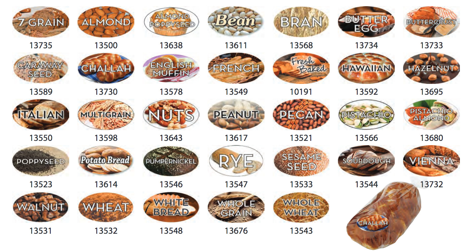 Food Flavor Labels 1.25″ x 2″ 500 labels per roll Stickers- Large Variety to Buy