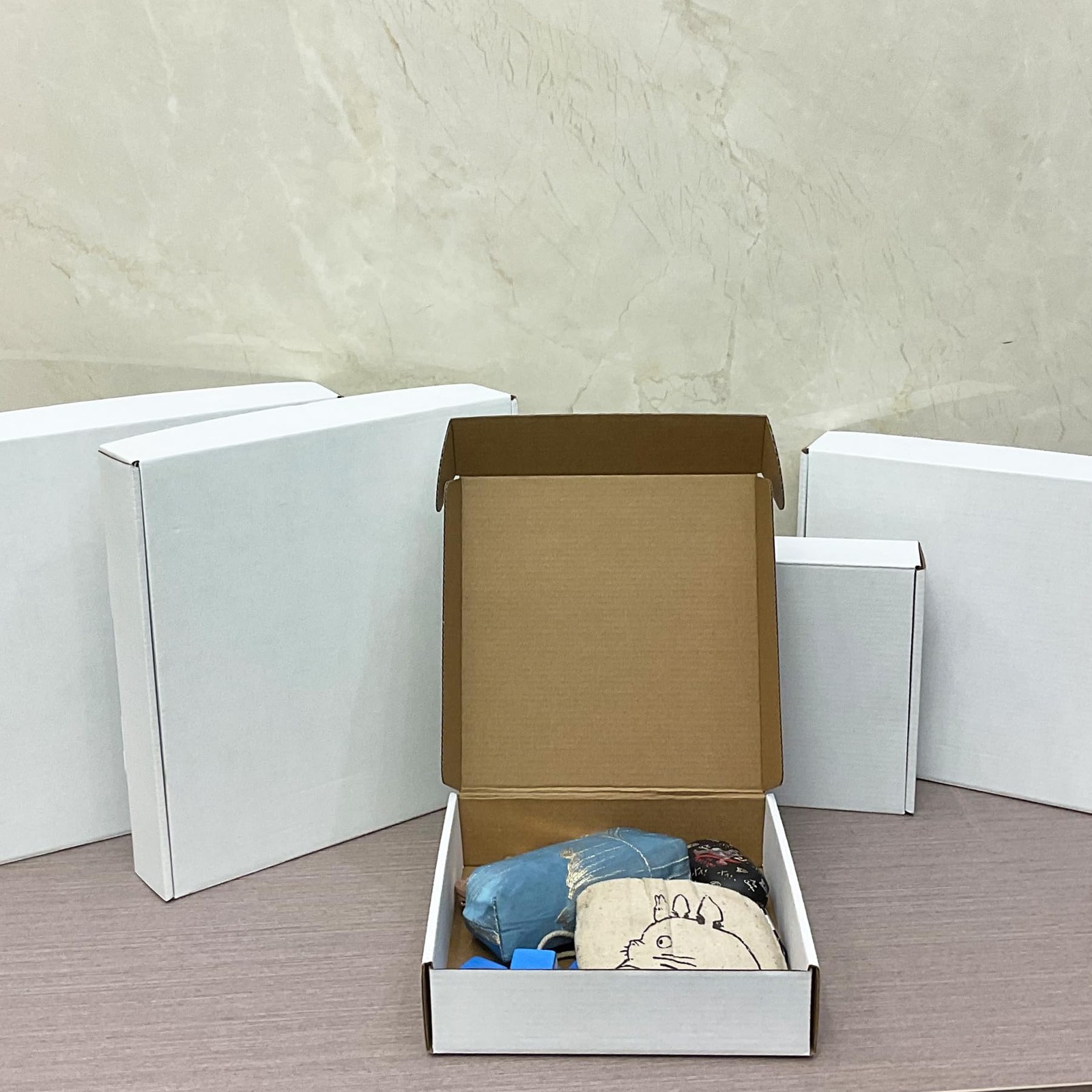 8x8x2 Inches Shipping Boxes Set of 25,White Corrugated Mailing Cardboard Box …