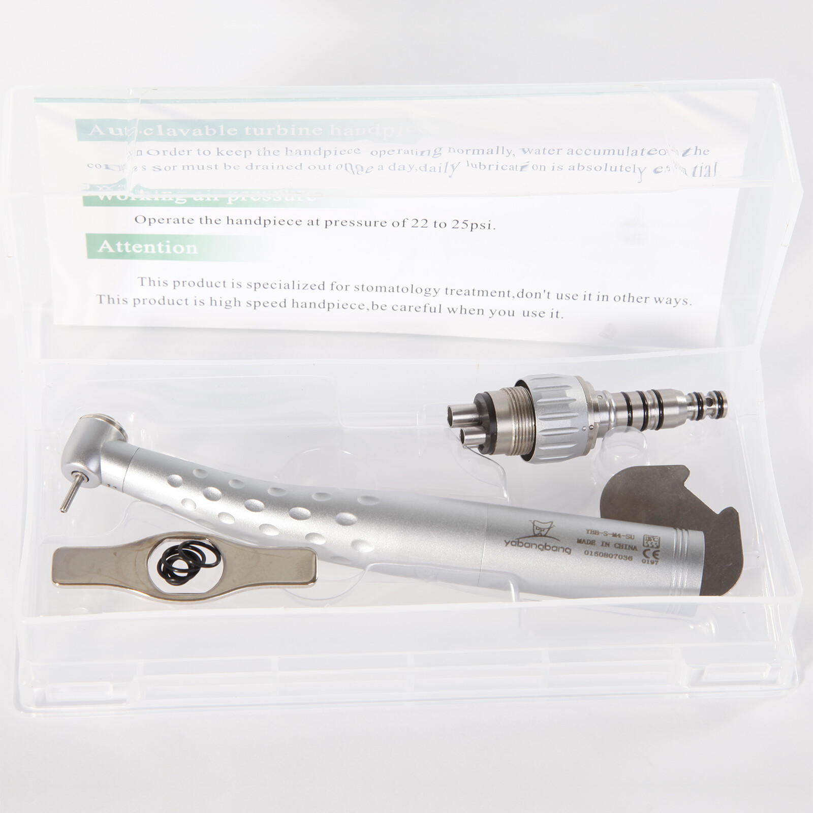 GB4 Dental High Speed Handpiece Turbine +4 Hole Swivel Quick Coupler