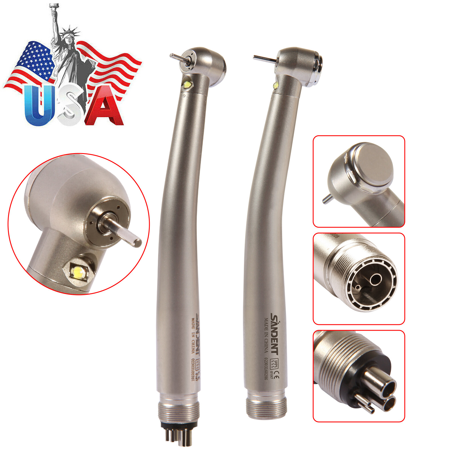 NSK Type Dental PANA MAX High Speed LED Handpieces Internal Triple Spray 2/4H