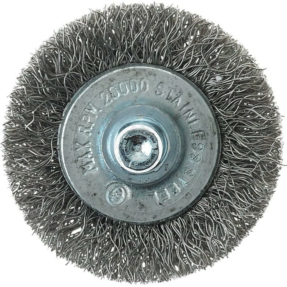 1.5″ Crimped Wire Brush Stainless Steel with 1/4″ Shank For Die Grinder or Drill