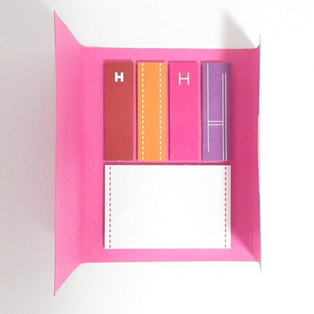 HERMES Post-it Notes, 3-Piece Set, Multicolor Unisex Women USED