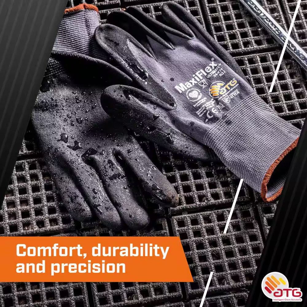 Maxiflex Ultimate Men’S X-Large Gray Nitrile Coated Work Gloves with Touchscreen