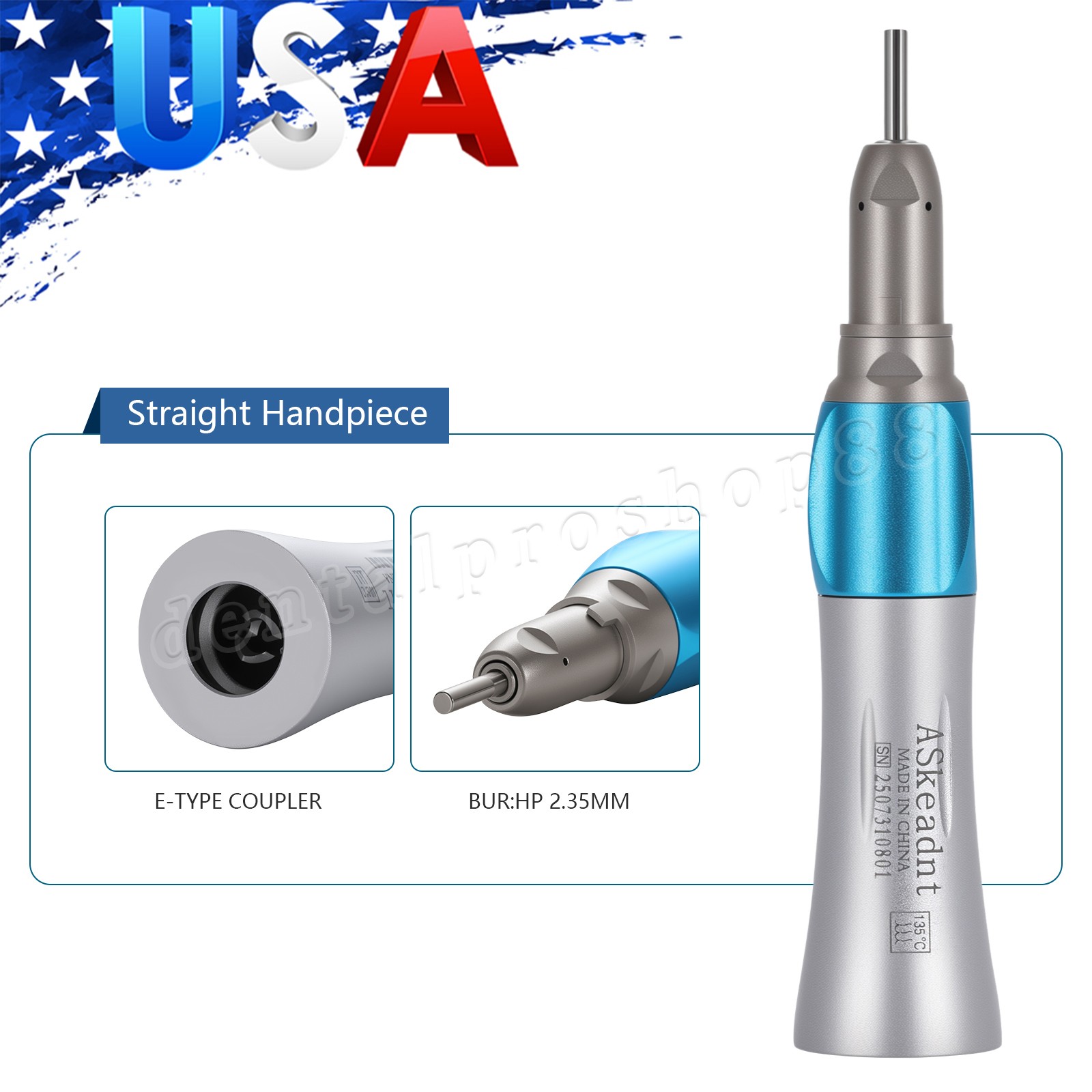Dental Slow Low Speed Handpiece Autochuck Contra Angle Air Motor NSK Style 2/4H