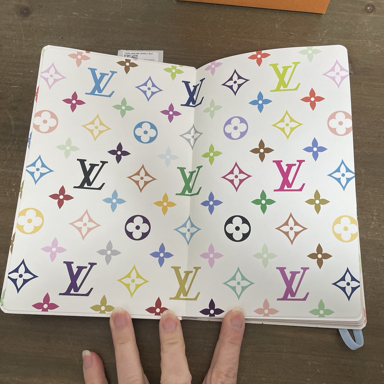 LV X TM Multicolor White Jane Notebook