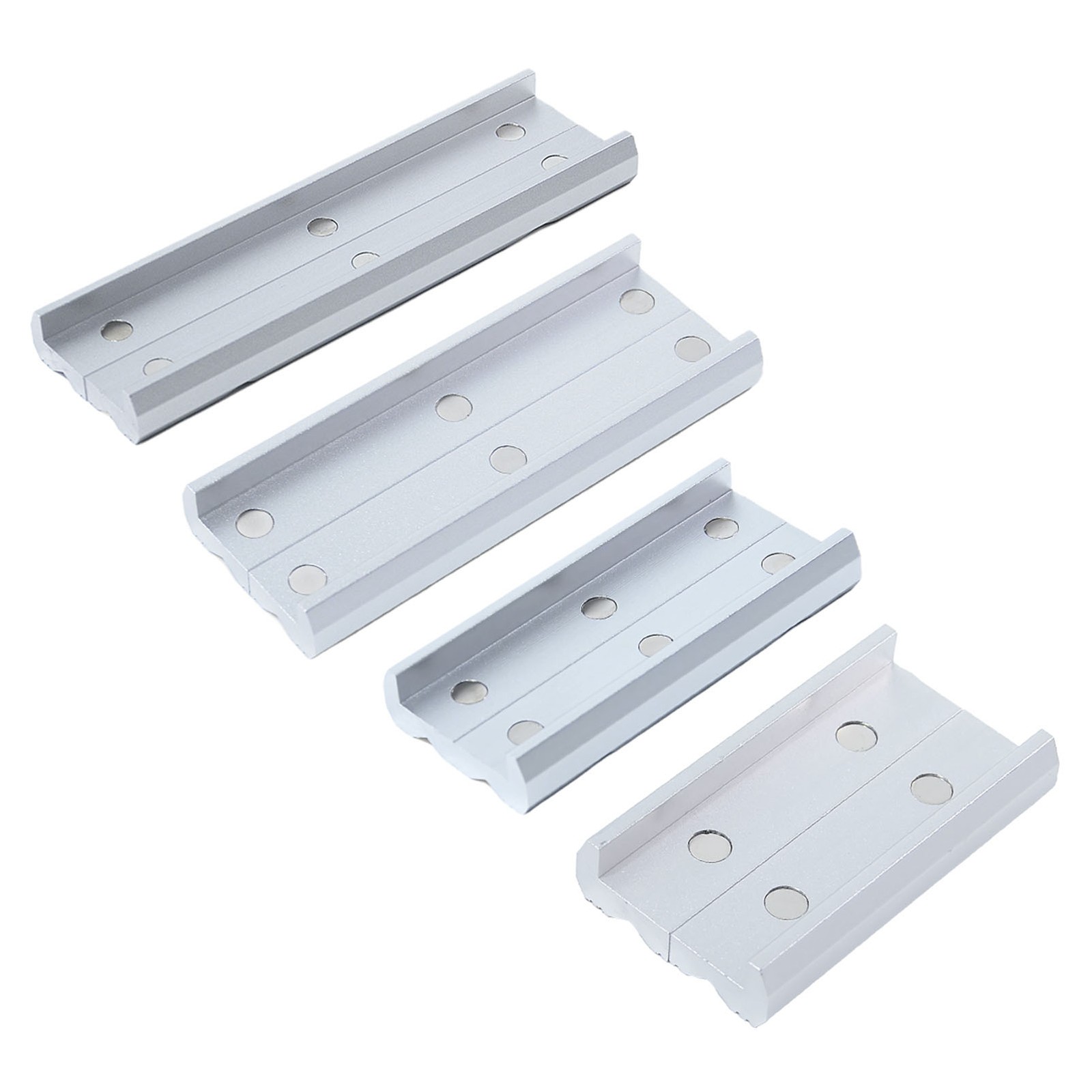 2X Magnetic 4″ /5″ /6″ /8″ Aluminum Vise Jaws V-type Soft Rubber Pads Covers