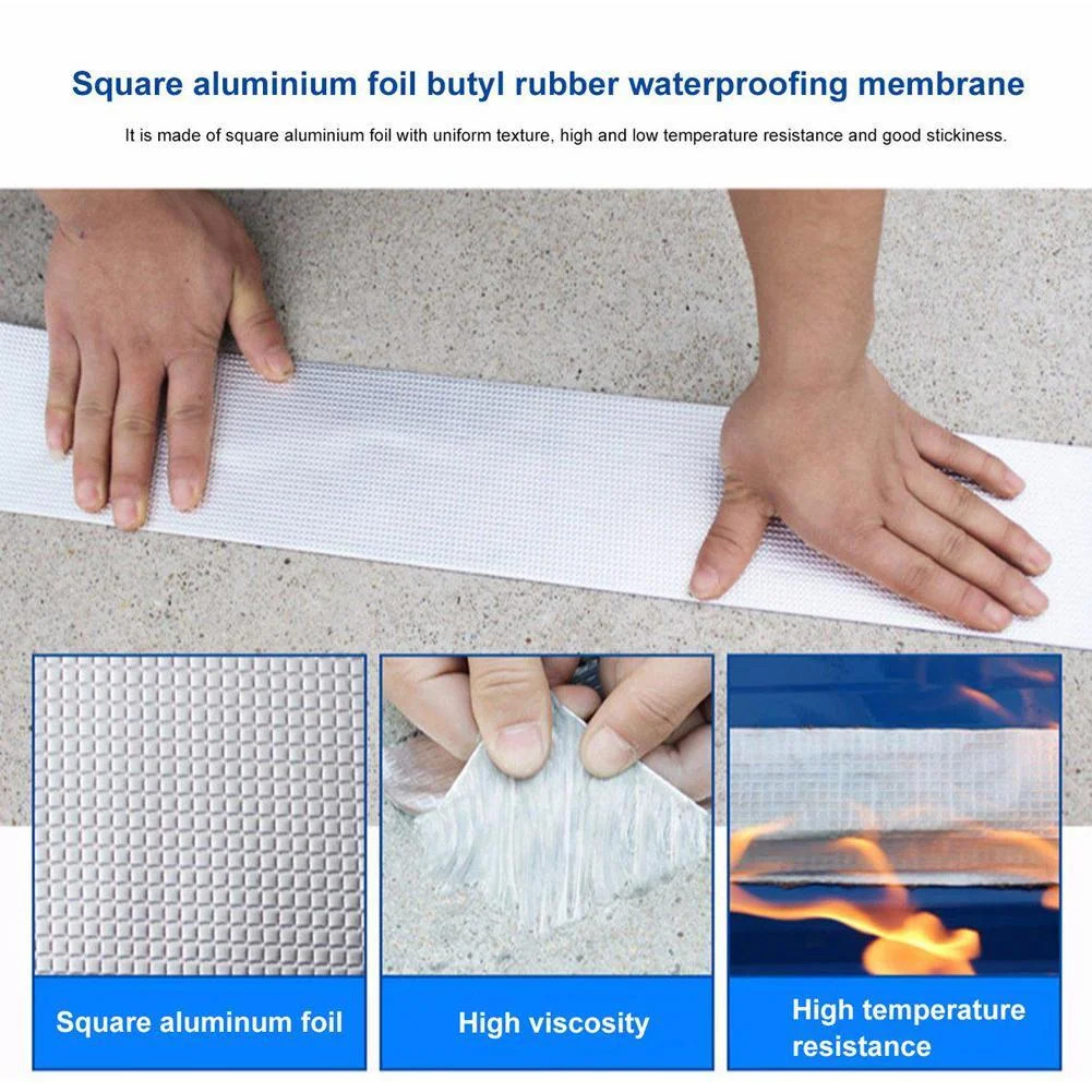 Butyl Waterproof Tape (4 PACK Leak-Proof Roof, RV, Windows, 2″ x16 Feet Long