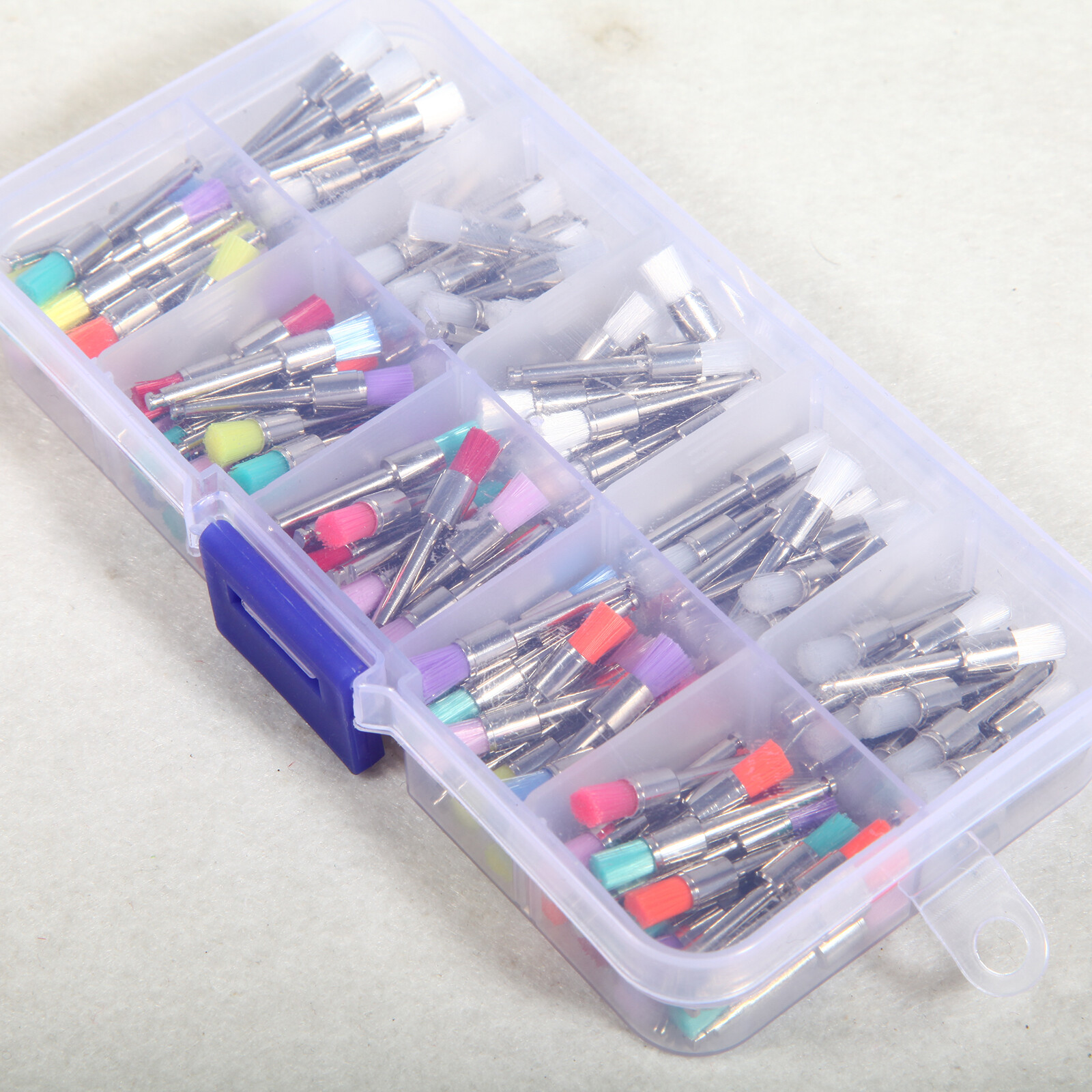 200 PCS Dental Nylon Polishing Flat Latch Polisher Prophy Brush Disposable mixed