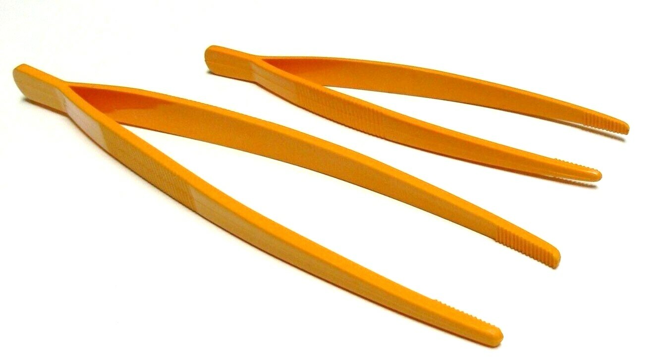 Plastic Tweezers Set of 2 Forceps General Purpose Tweezer Plastic 7″ & 10″ Long