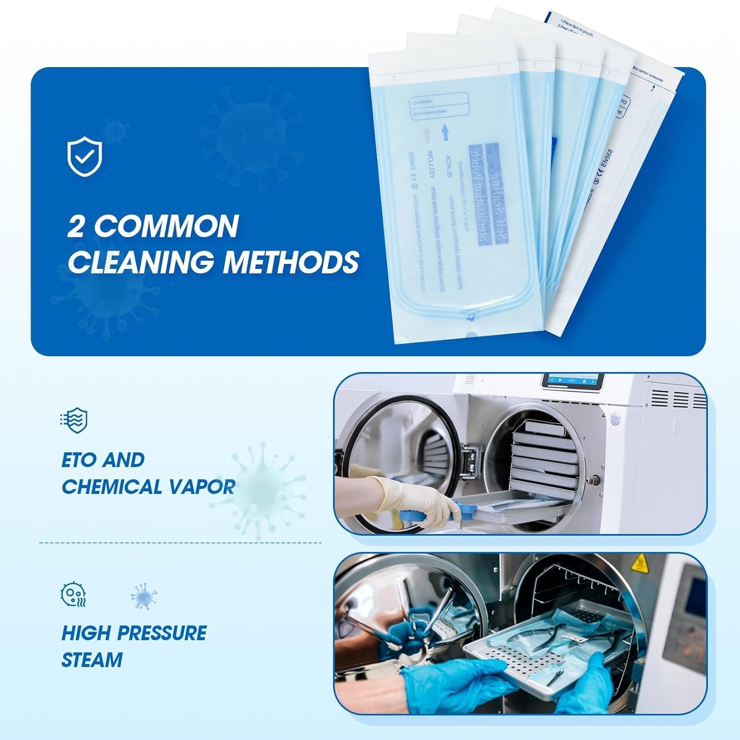 Self Sterilization Pouches Pouch Autoclave, Sterilizer Bags Dental Tattoo Nail