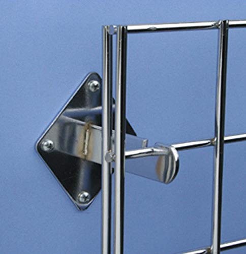 Dazzling Displays Chrome Gridwall Mount Brackets For Grid or Slatgrid Panels – B