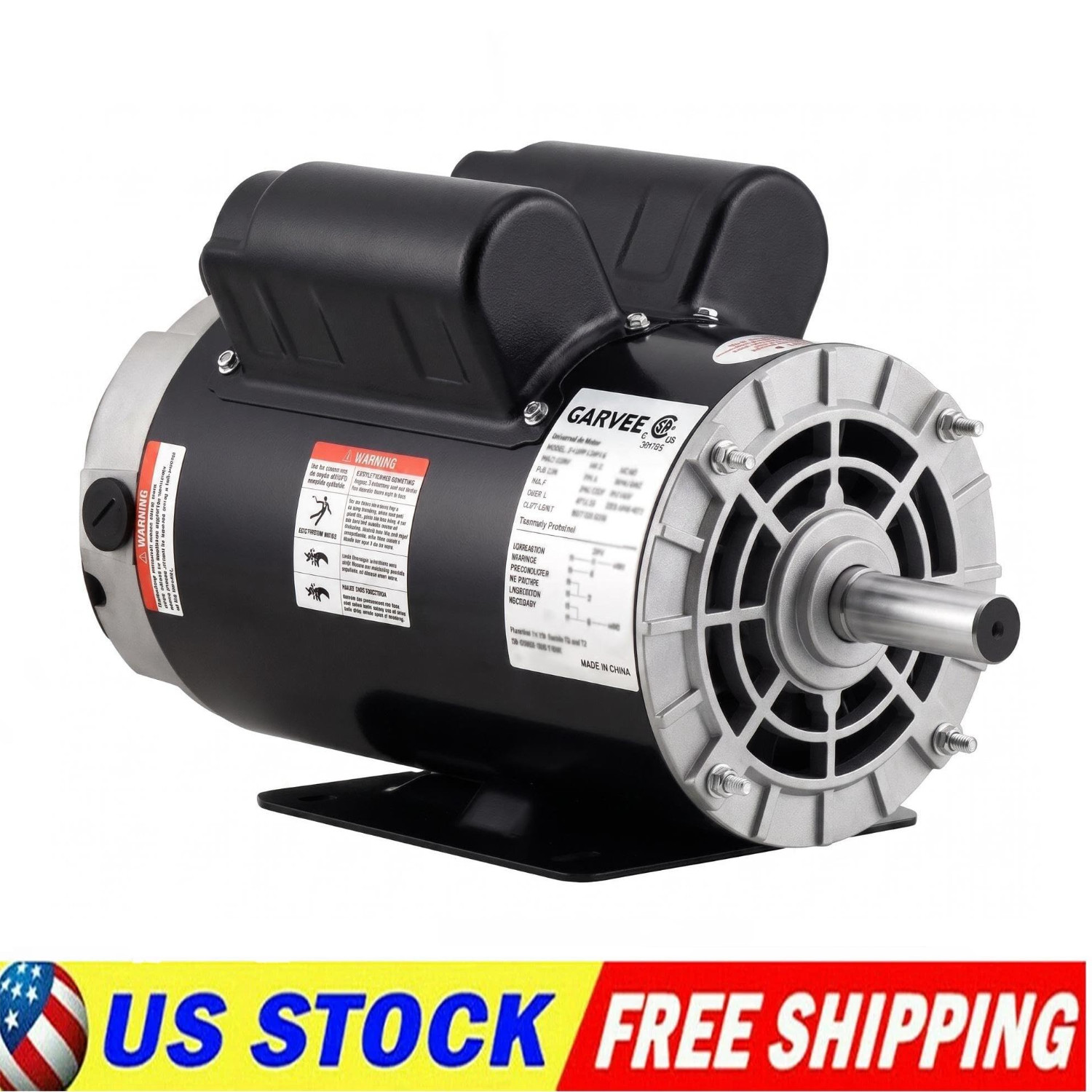 Air Compressor Electric Motor 2HP 56 Frame Single Phase 230V Volt 3450 RPM 60 Hz