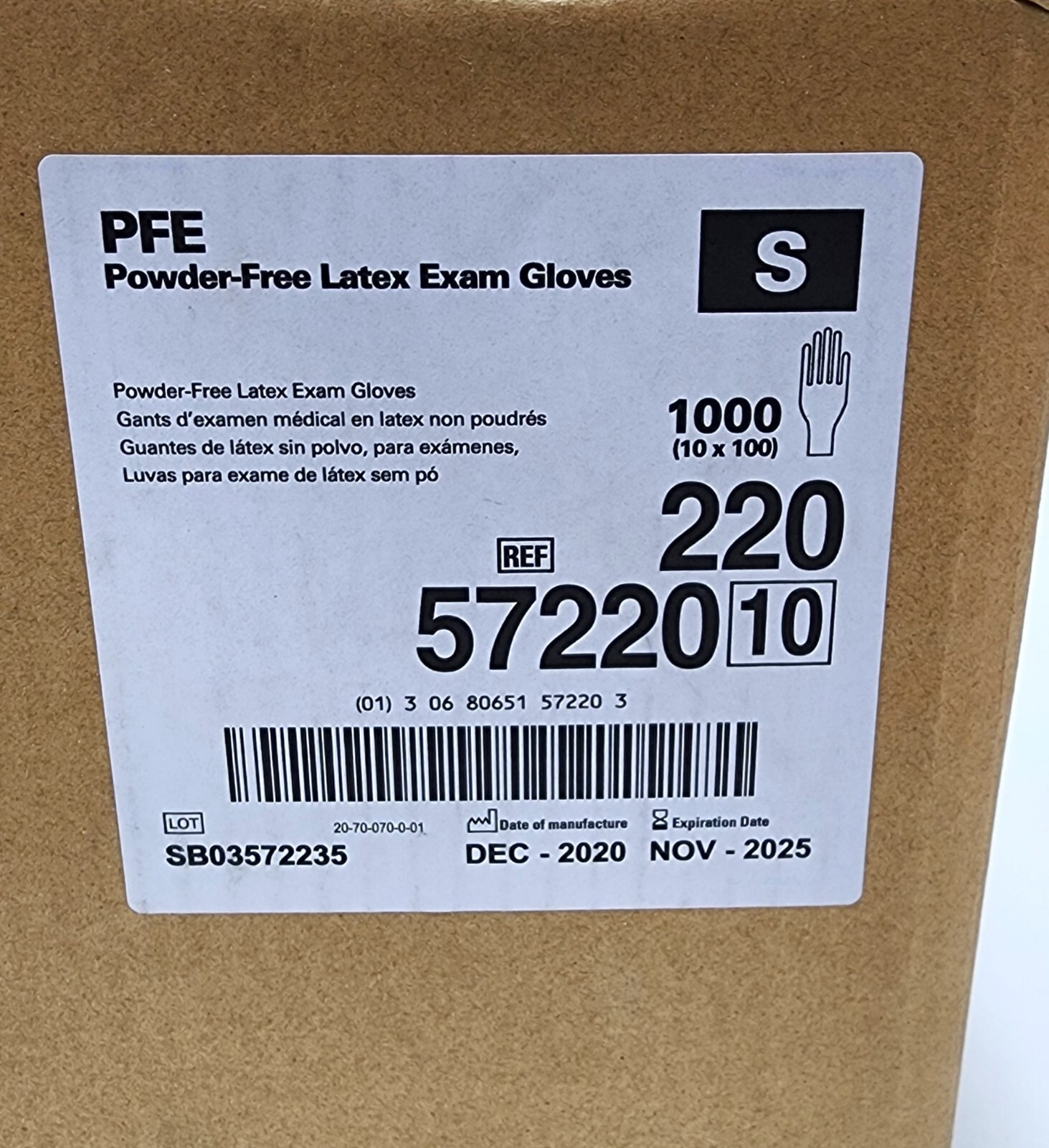 Kimberly-Clark 57220 Powder Free Latex Exam Gloves – SMALL – CASE OF 10 BOXES