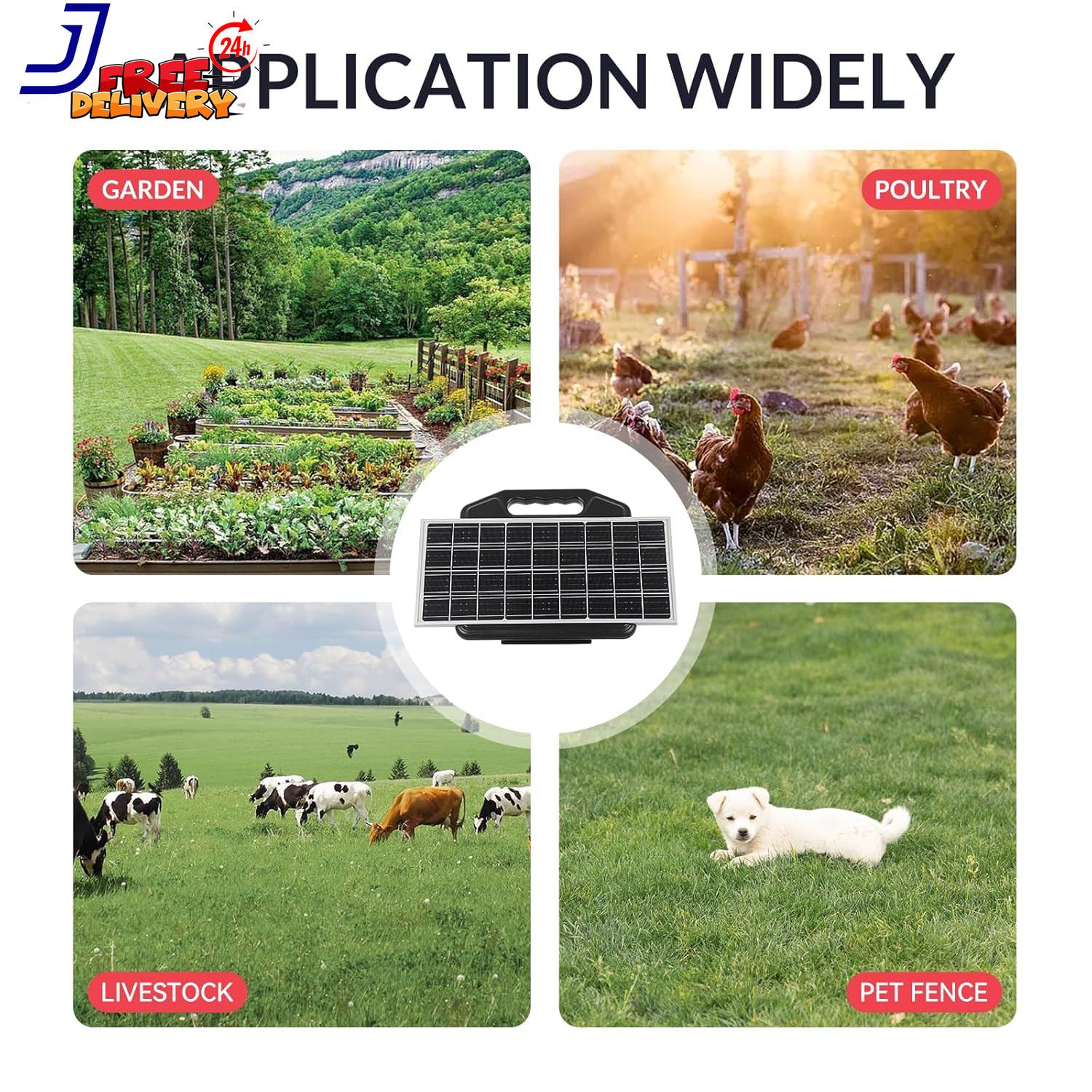 S2500 2.2 Joule Solar Fence Charger 60 Miles Solar Electric Fence Charger for Li