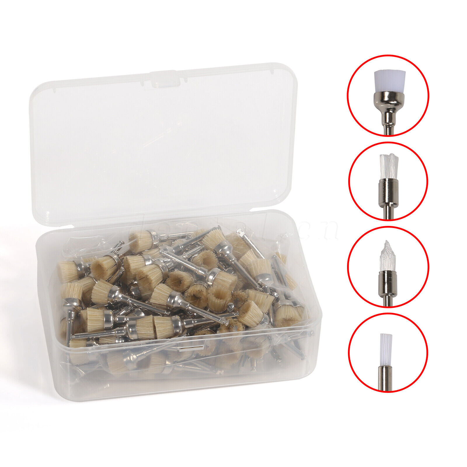 Dental Nylon Latch Polishing Polisher Prophy Brush point/flat/bowl Teeth Brush
