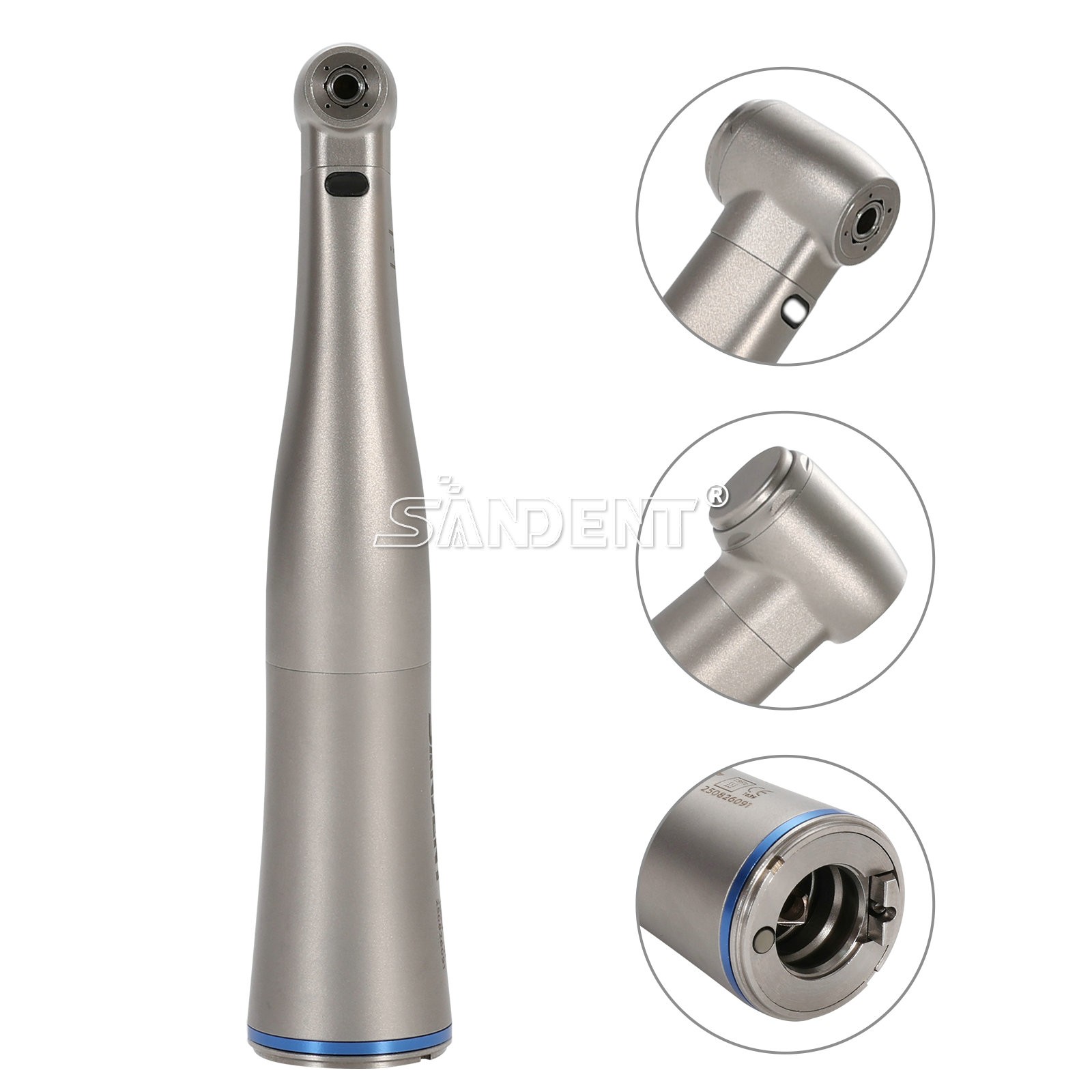 Dental 1:1 Fiber Optic LED Contra Angle Handpiece 4 Spray Push Button fit NSK po