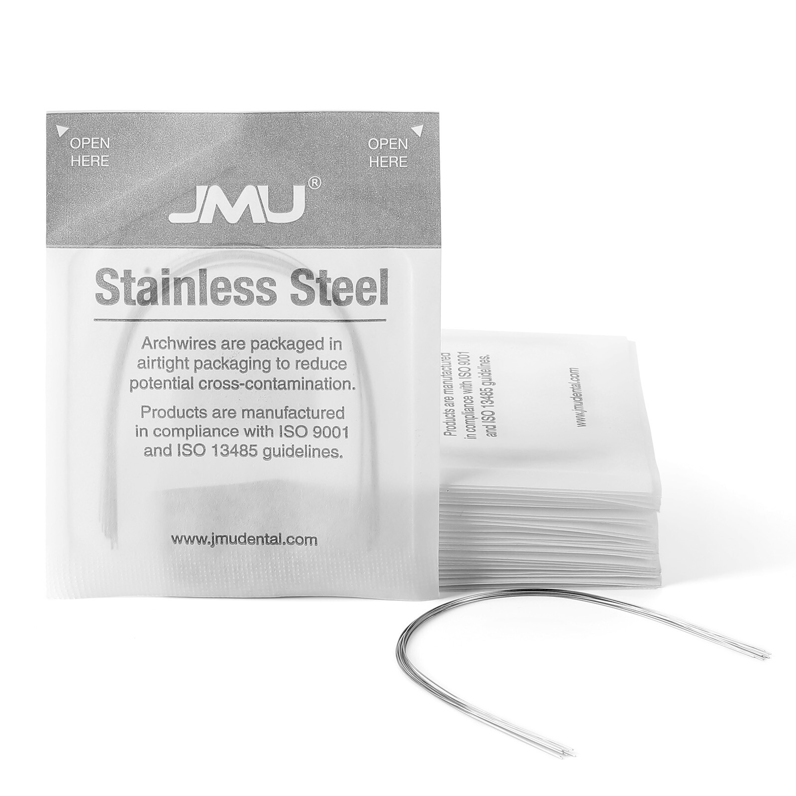 100✖ Orthodontic Stainless Steel Archwire Use For Brackets Braces Natural Round
