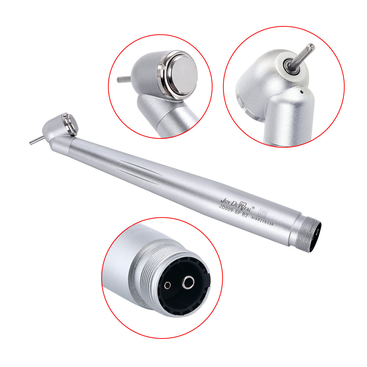 Dental 45 Degree Surgical High Speed Handpiece Led E-generator Push Button 4/2H