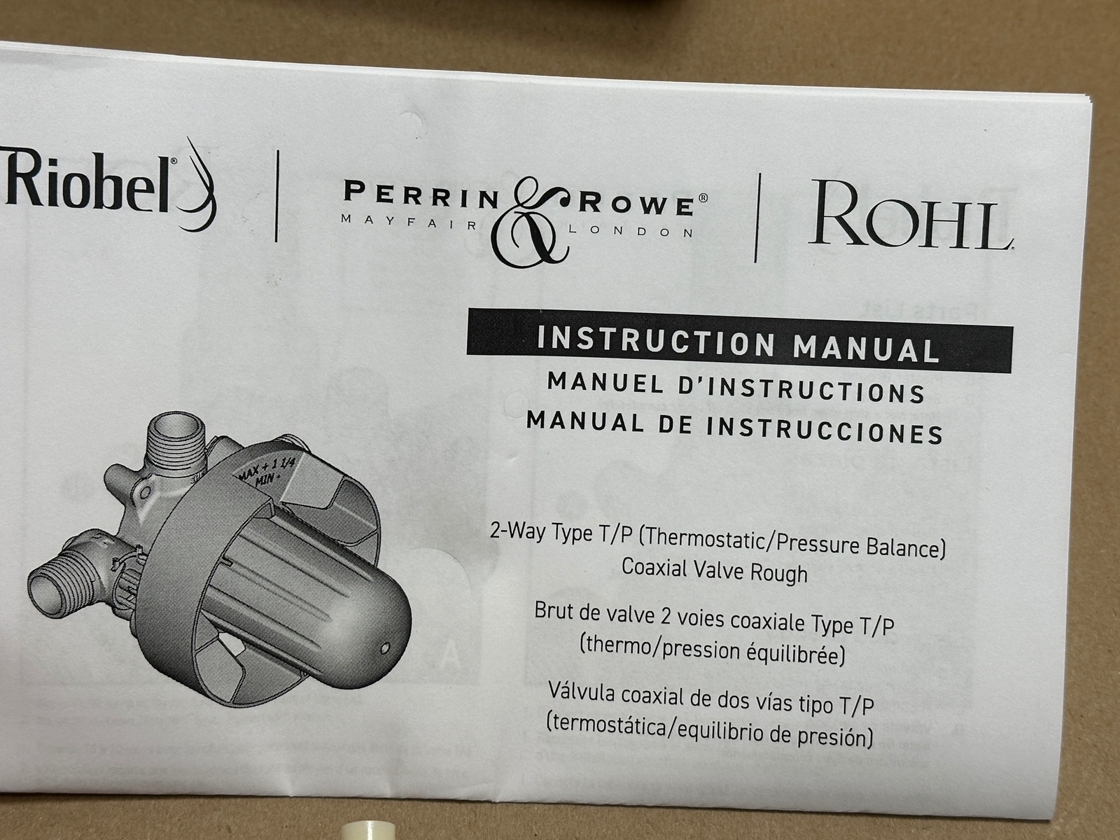 House of Rohl R23 2-Way T/P 1/2″ Thermostatic Rough-In Pressure Shower Valve