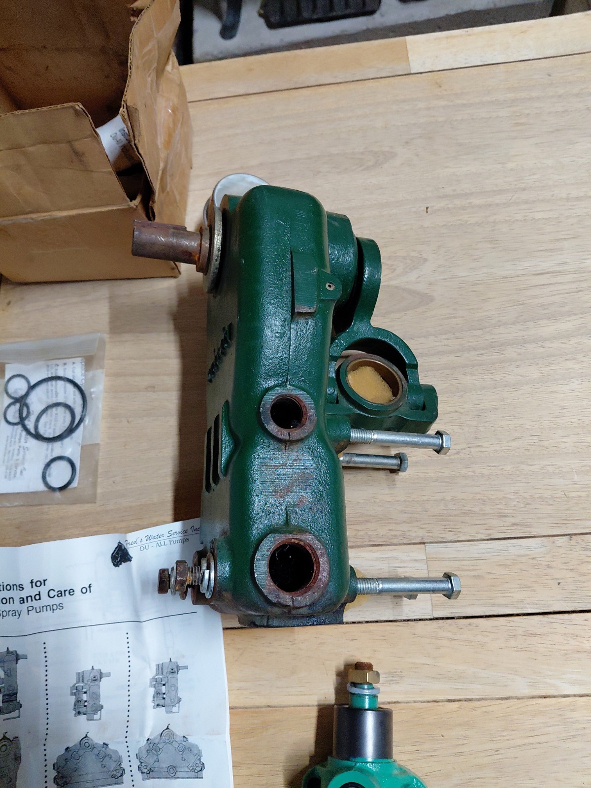 Du-All Spray Pump, 2GPM Single Cylinder Double Acting 340RPM Cast Iron Used