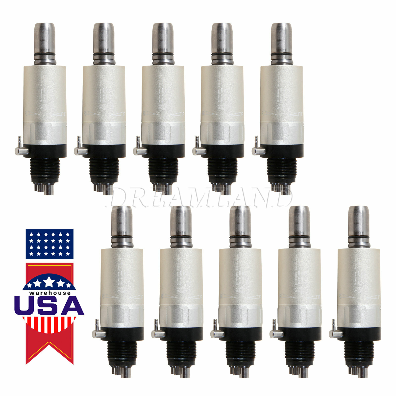 USA Dental Slow Low Speed Handpiece Air Motor 1:1 Direct Drive 4 Hole