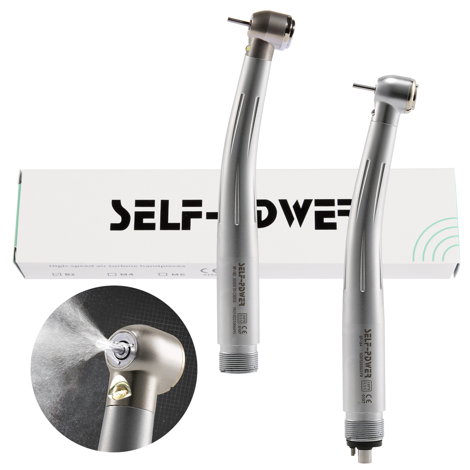 NSK Type Dental PANA Max High Speed LED Handpieces Internal Triple Spray Push CE