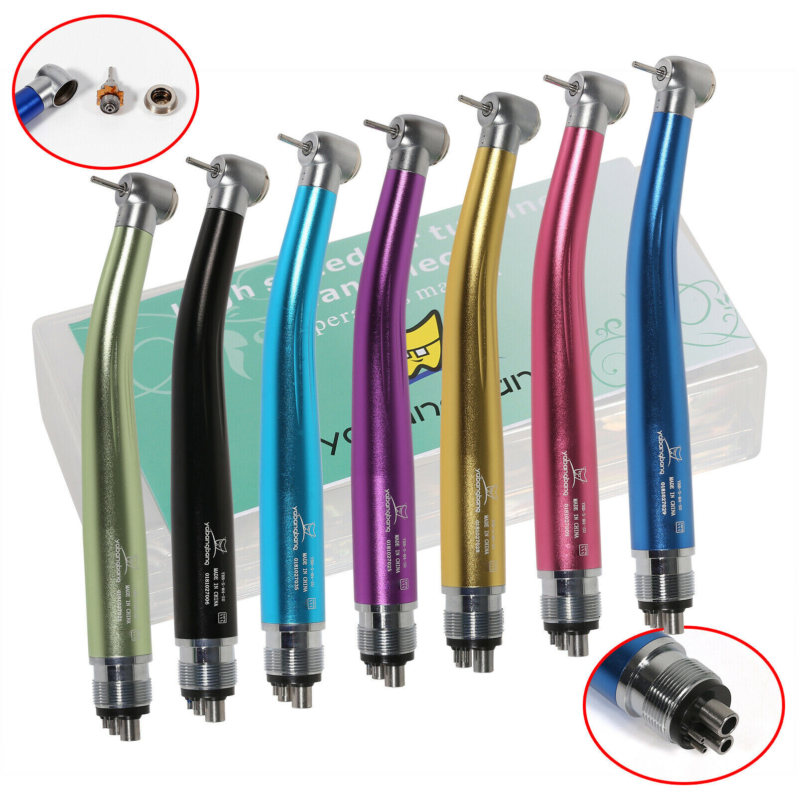 NSK PANA MAX Style Dental High Speed Handpiece Turbine 2/4Holes 7-Colors Rotor