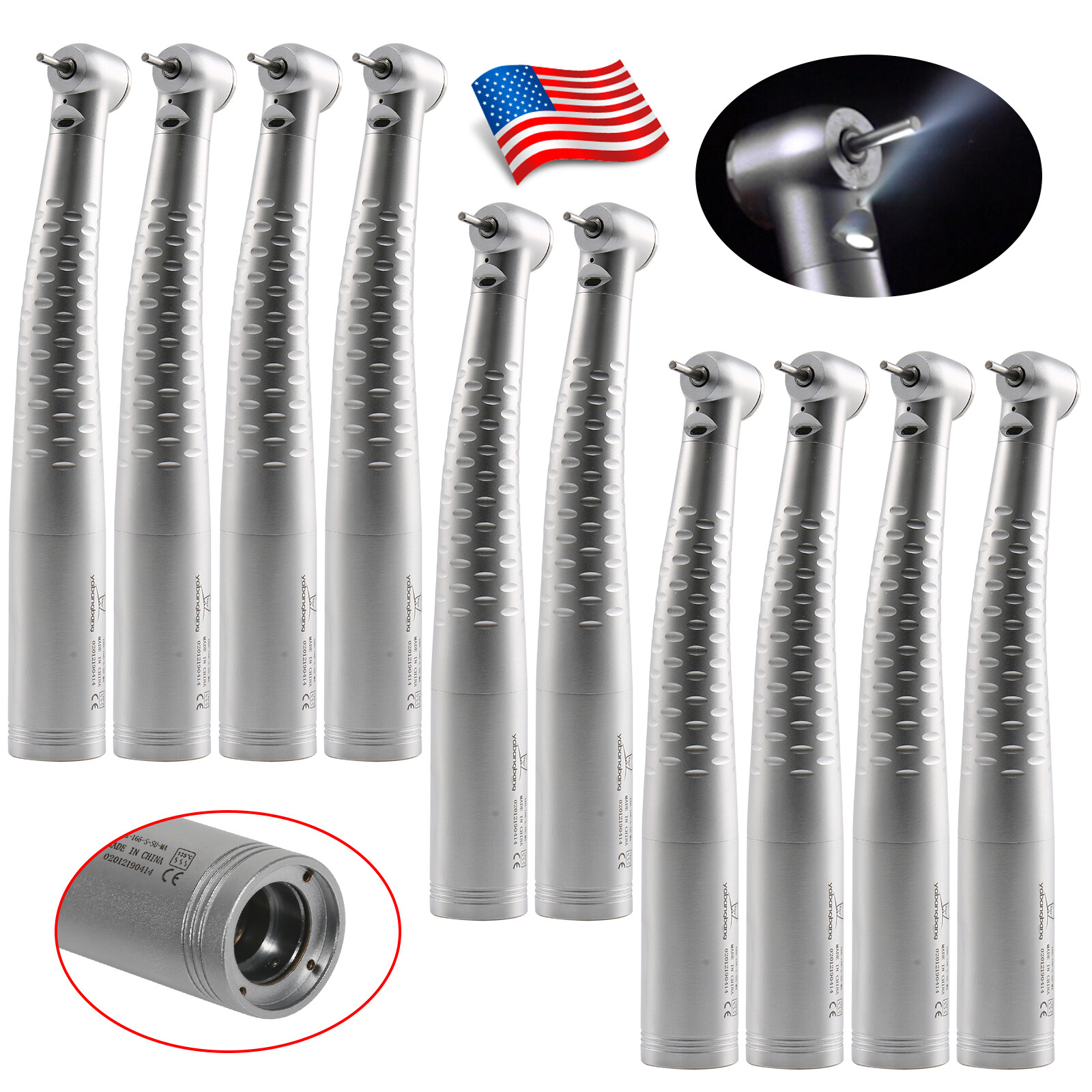 Standard Head Dental Fiber Optic High Speed Handpiece for KAV 4/6H Coupling