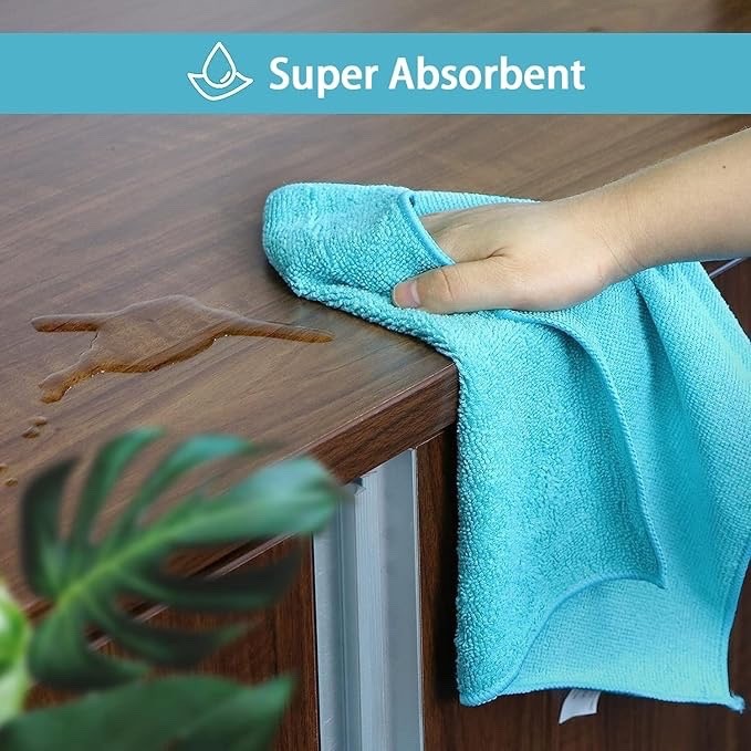 HOMEXCEL Microfiber Cleaning Cloth12 Pack Cleaning Rags Cleaning Towels with …